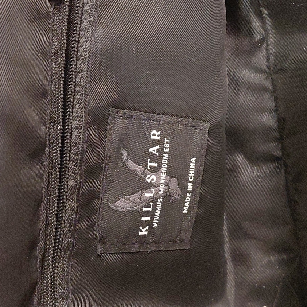 KILLSTAR SMALL BLACK KISSLOCK BUTTERFLY SKULL EMBLEM ON FRONT REMOVABLE STRAPS - Picture 7 of 12